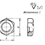 Гайка ГОСТ 15522-70 шестигранная низкая