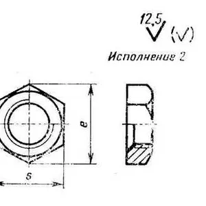 Гайка ГОСТ 15522-70 шестигранная низкая