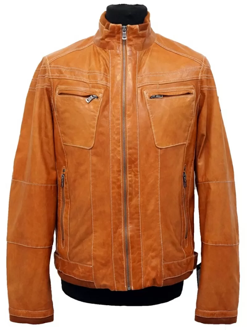 Брендовая одежда, кожаные куртки Pierre Cardin, Mustang, Milestone, Trapper.  8