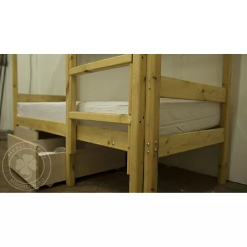 Двухъярусная кровать из массива сосны 70х160 4
